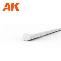 AK Interactive AK-Interactive - Rod 1.00 diameter x 350mm – STYRENE ROD – (10 units) - Rúd alakú sztirol profil AK6538