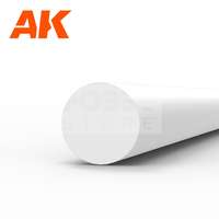 AK Interactive AK-Interactive - Rod 3.00 diameter x 350mm – STYRENE ROD – (4 units) - Rúd alakú sztirol profil AK6541