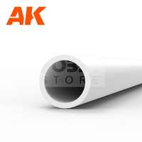 AK Interactive AK-Interactive - Hollow tube 3.00 diameter x 350mm – STYRENE HOLLOW TUBE – (5 units) - Cső alakú sztirol profil AK6543