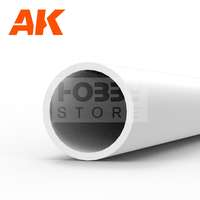 AK Interactive AK-Interactive - Hollow tube 4.00 diameter x 350mm – STYRENE HOLLOW TUBE – (4 units) - Cső alakú sztirol profil AK6544