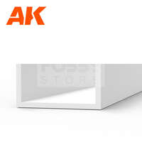 AK Interactive AK-Interactive - U Channel 5.0 width x 350mm – STYRENE U CHANNEL – (3 units) U alakú sztirol profil AK6557