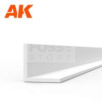 AK Interactive AK-Interactive - Angle 3.0 x 3.0 x 350mm – STYRENE ANGLE – (4 units) L alakú sztirol profil AK6561