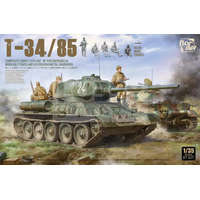 Border Model Border Model T-34/85, Composite Turret, 112 Plant w/5 Resin Figures, Metal Gun Barrel makett 1:35 (BT027)