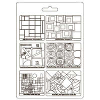 Stamperia Stamperia - Lágy öntőforma A4 - Bauhaus squares - 42318