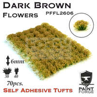Paint Forge Paint Forge Dark Brown Flowers 6 mm-es realisztikus virágcsomók diorámákhoz-figurákhoz (70 db) PFFL2606