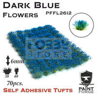 Paint Forge Paint Forge Dark Blue Flowers 6 mm-es realisztikus virágcsomók diorámákhoz-figurákhoz (70 db) PFFL2612