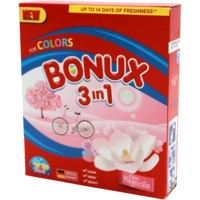 Bonux Bonux mosópor dobozos gépi 4 mosás 400 g 3in1 Magnolia Colors