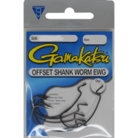 Gamakatsu GAMAKATSU WORM OFFSET EWG HOOKS BLACK # 1/0