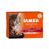 Iams Iams Cat Delights LAND IN GRAVY multipack, többféle íz, ízletes szószban 12x85g