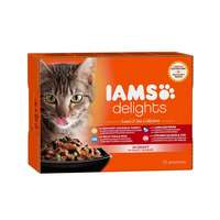 Iams Iams Cat Delights LAND& SEA IN GRAVY multipack, többféle íz, ízletes szószban 12x85g