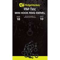 Ridge Monkey RIDGEMONKEY RM-TEC MINI HOOK RING SWIVEL MIKRO KARIKÁS FORGÓ 10DB
