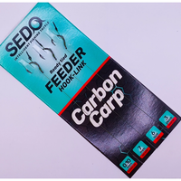 SEDO SEDO Carbon Carp Feeder - microszakállas előkötött Feeder előke 6-os horog, 10-mm csalitüske 0,14-es fonott