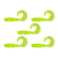 NEVIS Twister 7,5cm 5db/cs fluo zöld flitter