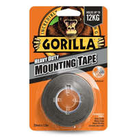 GorillaGlue Gorilla Heavy Duty Mounting Black Tape Fekete Kétoldalas Ragasztószalag Kültérre is 2,54cm x 1,52m