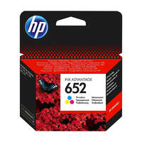 HP 652 Color (F6V24AE) festékpatron, háromszínű, eredeti
