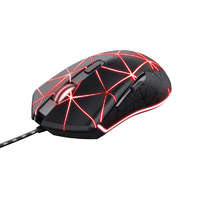 Trust GXT 133 Locx RGB LED-es, vezetékes optikai gamer egér, 4000 dpi, fekete