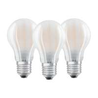 Osram LED izzó, E27, gömb, matt filament (A60), 7 W, 806 lm, meleg fehér (2700 K), 3 db-os csomag