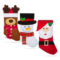 PRC Karácsonyi csizma, akasztóval, 3 féle minta, 48 x 25 cm, 1 db