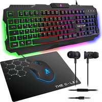 The G-lab Combo Helium 4in1 Black HU gamer billentyűzet+egér+pad+fülhallgató csomag
