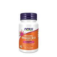 Now Foods Now Foods D-vitamin 5000 NE rágótabletta (120 Rágótabletta, Természetes Menta Aroma )