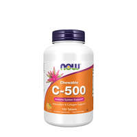 Now Foods Now Foods C-vitamin 500 mg rágótabletta - Vitamin C-500 Chewable (100 Szopogató Tabletta, Narancs)
