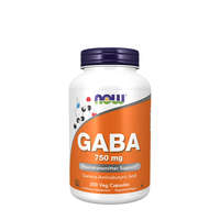 Now Foods Now Foods GABA 750 mg - Gamma-amino-vajsav (200 Veg Kapszula)