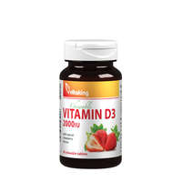 Vitaking Vitaking Epres D3-vitamin 2000 NE rágótabletta (90 Rágótabletta, Eper)