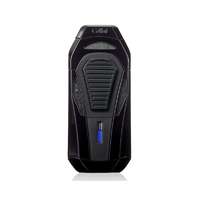 Colibri Colibri Boss III Jet Black szivar gyújtó 3-as szúrólánggal és kihajtható dupla pengés szivarvágóval - fekete