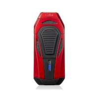 Colibri Colibri Boss III Jet Red Black szivar gyújtó 3-as szúrólánggal és kihajtható dupla pengés szivarvágóval - fekete/vörös