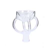 Padonio Üveg Vízipipa Tál – Átlátszó -12,5 cm