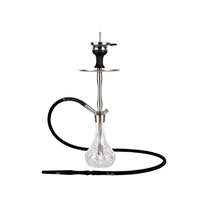 Dreamliner Fekete és króm színű vízipipa 50 cm - 1 csöves