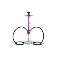 Shark Nagyméretű lila színű vízipipa 70 cm - 2 csöves