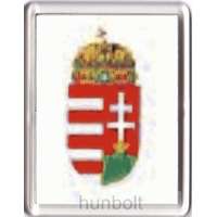 Hunbolt Magyar címer fehér alapon hűtőmágnes (műanyag keretes)