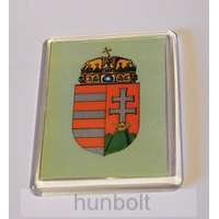 Hunbolt Magyar címer zöld alapon hűtőmágnes (műanyag keretes)