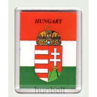 Hunbolt Magyar címer Hungary felirattal hűtőmágnes (műanyag keretes mágnes)