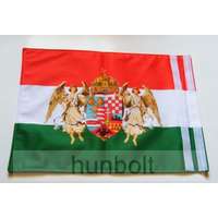 Hunbolt Kétoldalas nemzeti színű barna angyalos zászló hajóra tépőzárral (20X30 cm)