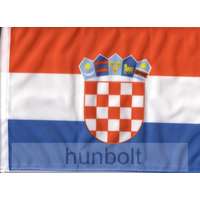 Hunbolt Horvát címeres 15x25 cm, 40 cm-es műanyag fehér pálcával zászló