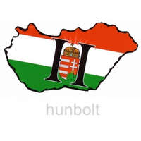 Hunbolt Öntapadó autós vinyl külső matrica, címeres fekete H Magyarország, 14x8 cm