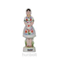 Hunbolt Kalocsai népi ruhás lány - kézzel festett miniatűr porcelánfigura