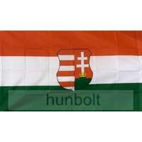 Hunbolt Nemzeti színű Kossuth címeres nyomott mintás, műszálas zászló 90X150 cm