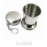 Hunbolt Kihúzható fém pohár, kulcstartó, 0,5 dl