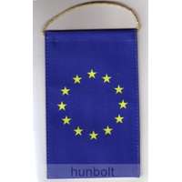 Hunbolt 4 szögletű 10x15 cm EU zászló, arany zsinórral