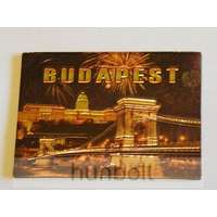 Hunbolt Budapest Budai Vár és Lánchíd hütőmágnes, arany színű II.