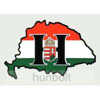 Hunbolt Nagy-Magyarország nemzeti színű sötét H címeres hűtőmágnes 8x5 cm