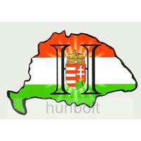 Hunbolt Nagy-Magyarország nemzeti színű világos H címeres hűtőmágnes 8x5 cm