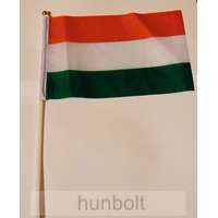 Hunbolt Nemzeti, vékony műszálas zászló 15x25 cm, 30 cm-es műanyag rúddal