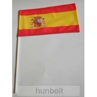 Hunbolt Spanyol zászló 15x25cm, 40cm-es műanyag rúddal