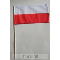 Hunbolt Lengyel zászló 15x25cm, 40cm-es műanyag rúddal