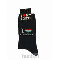 Hunbolt I LOVE Budapest boka zokni fekete 46-48