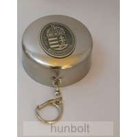 Hunbolt Kihúzható fém pohár ón címer címkével (kulcstartó) 1,5dl